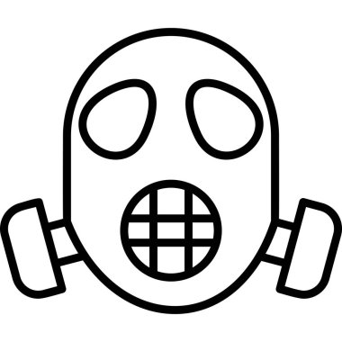 Solunum maskesi. Web simgesi basit tasarım