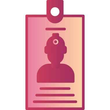 Kimlik kartı, vektör illüstrasyonu basit tasarım