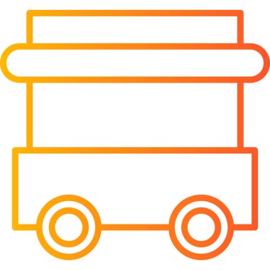 Yemek arabası. Web simgesi basit illüstrasyon