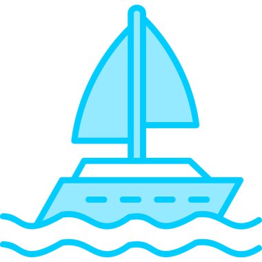 Yat. Web simgesi vektör illüstrasyonu