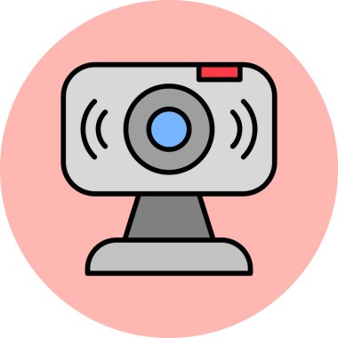 Web kamerası, basit Webcam simgesi tasarımı