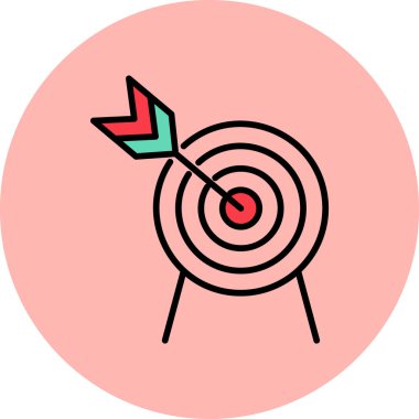 hedef simge vektör illüstrasyonu