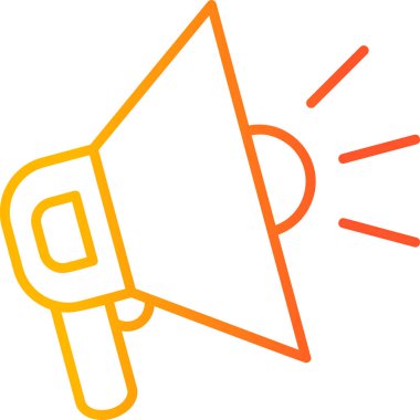 Megafon ikonu vektör illüstrasyonu