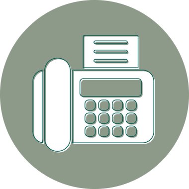 Faks makinesi. Web simgesi basit illüstrasyon