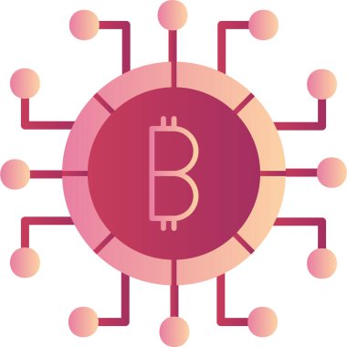 bitcoin. Web simgesi basit illüstrasyon