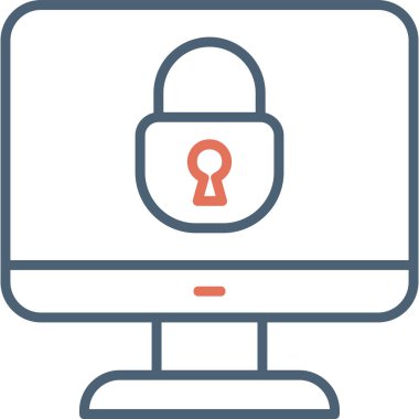 Güvenlik. Web simgesi basit illüstrasyon