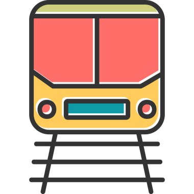 illustration of locomotive train wagon on railroad