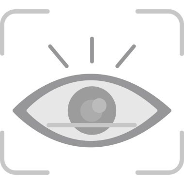 Göz. Web simgesi basit illüstrasyon