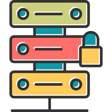 Sunucu. Web simgesi basit illüstrasyon