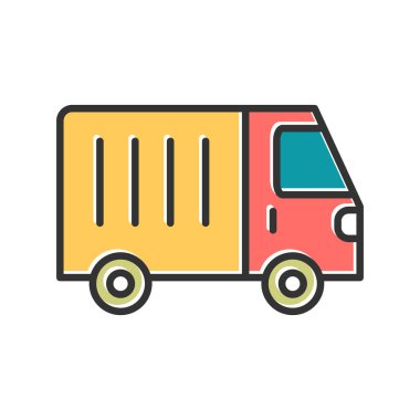 dağıtım van simgesi vektör illüstrasyonu