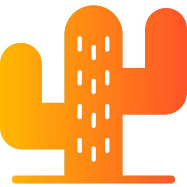 Kaktüs simgesi, modern tasarım illüstrasyonu