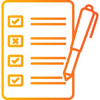 Kontrol listesi. Web simgesi basit illüstrasyon