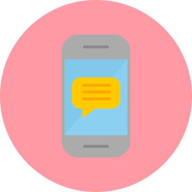 ileti ikonu vektör illüstrasyonu