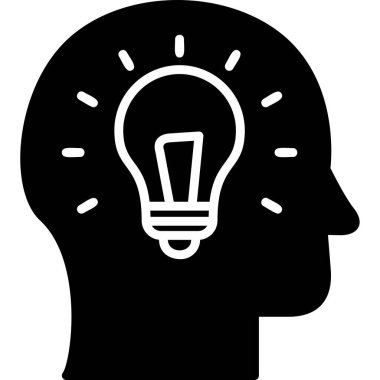 İnsan fikri modern simge, vektör illüstrasyonu