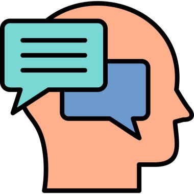 Konuş. Web simgesi basit illüstrasyon