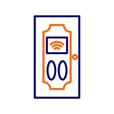 Akıllı Kapı simgesi vektör çizimi