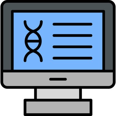 dna. Web simgesi basit illüstrasyon