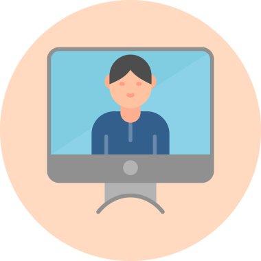 Bilgisayar. Web simgesi basit illüstrasyon 