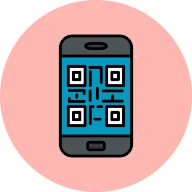 Barkod Web simgesi basit illüstrasyon