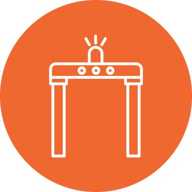 Metal dedektörü web simgesi basit illüstrasyon