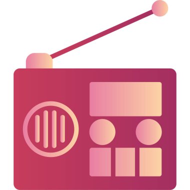 radyo simgesi web basit illüstrasyon