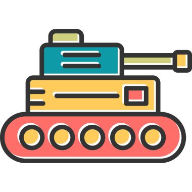 tank. Web simgesi basit illüstrasyon