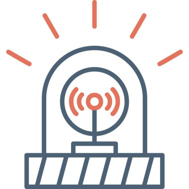 Siren modern simge, vektör çizimi 