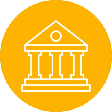 Müze. Web simgesi vektör illüstrasyonu 