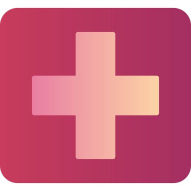 Hastane. Web simgesi basit illüstrasyon