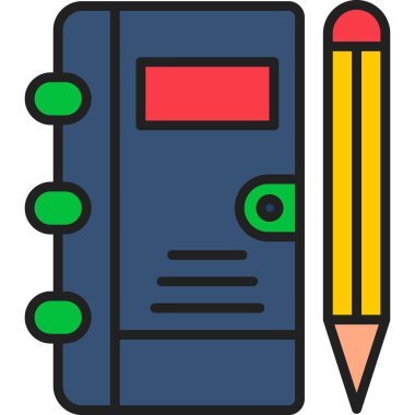 Not defteri web simgesi, vektör çizim