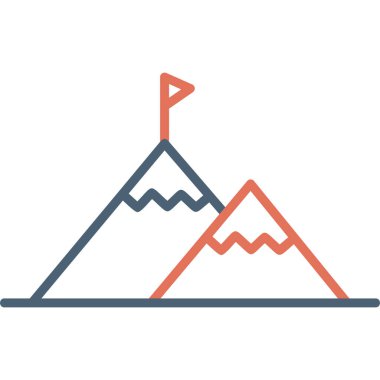 Dağ. Web simgesi basit illüstrasyon