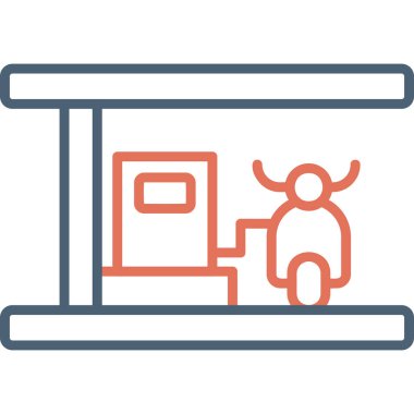 Karavan. Web simgesi basit illüstrasyon