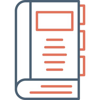 Kitap. Web simgesi basit illüstrasyon