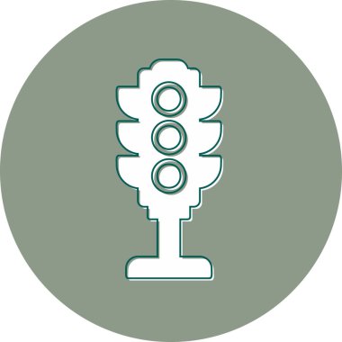 Trafik ışığı simgesi, vektör illüstrasyonu