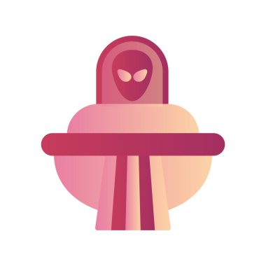 vector illustration of alien spaceship icon