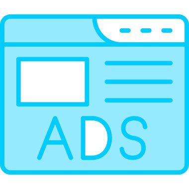 Reklam web simgesi basit illüstrasyon