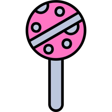 Lolipop. Web simgesi basit illüstrasyon