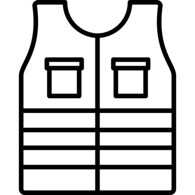 Yelek. Web simgesi basit illüstrasyon