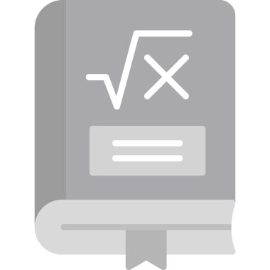 Matematik kitabı simgesi, modern tasarım illüstrasyonu