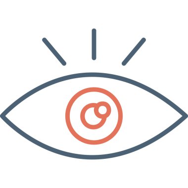 Göz. Web simgesi basit illüstrasyon