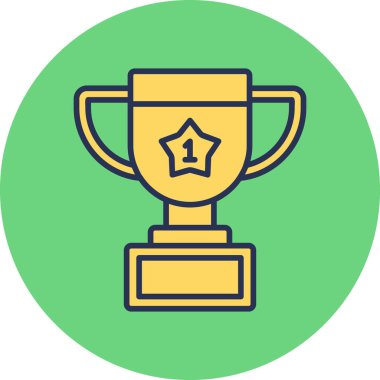 ödül kupa simgesi, vektör illüstrasyonu