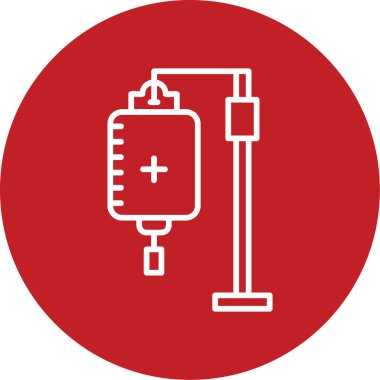 Kemoterapi, kan nakli vektör çizgisi simgesi