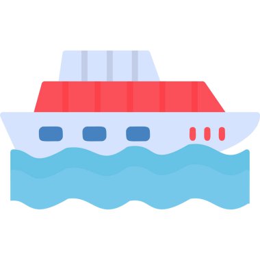 Gemi simgesi vektör illüstrasyonu