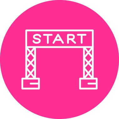 Başlangıç Çizgisi 'nin vektör illüstrasyonu