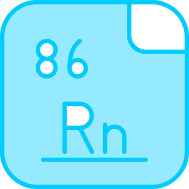 Radon, kimyasal element, web basit illüstrasyon