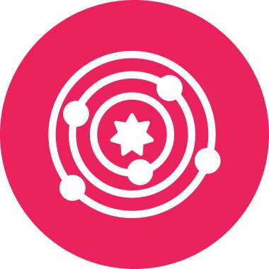 Güneş Sistemi simgesinin vektör illüstrasyonu