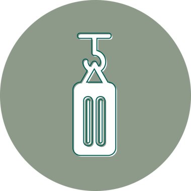 Boks çantası modern simge, vektör illüstrasyonu