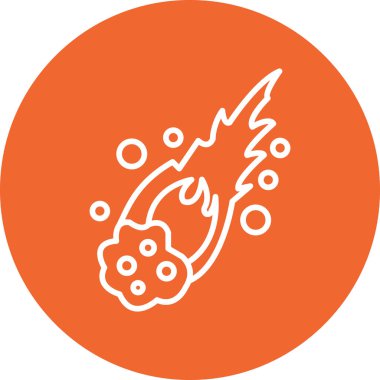 cartoon art illustration of falling down Meteor