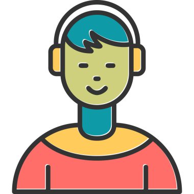 Man web simgesi basit illüstrasyon 