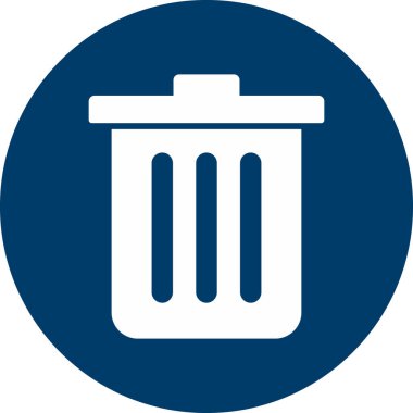 Çöp kutusu simgesinin vektör illüstrasyonu 